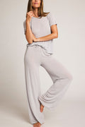 Fino Featherweight Cashmere Track Pant in Heather Grey