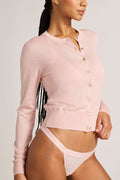 Silk Cashmere Cardi in Shell