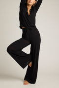 Fino Featherweight Cashmere Track Pant in Black
