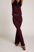 Whipped Roll Down Pant in Garnet